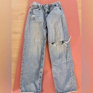 Madewell women’s dad jeans Light Blue Distressed 26 waist